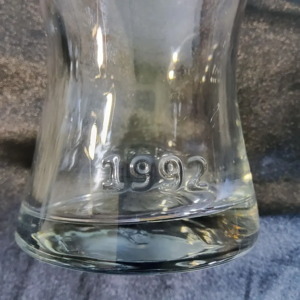 Vintage 1992 Clear Embossed McDonalds Drinking Glass Cup Collectors Glassware